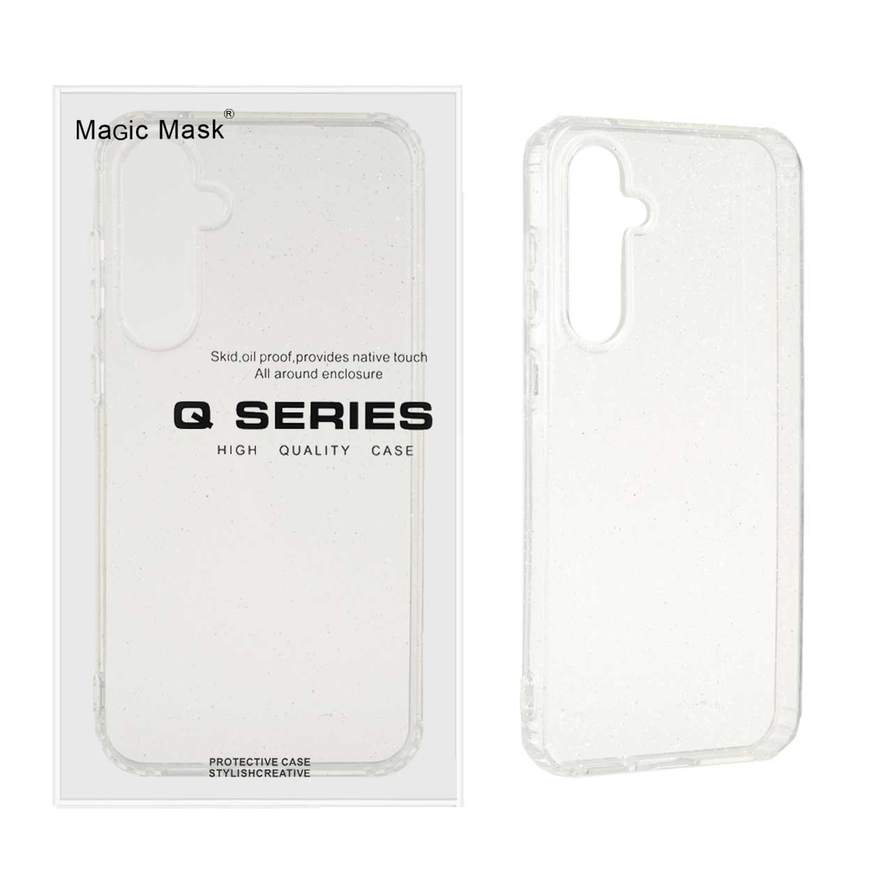 قاب اورجینال پشت سخت شفاف اکلیلی Samsung Galaxy S23 FE (پک دار)